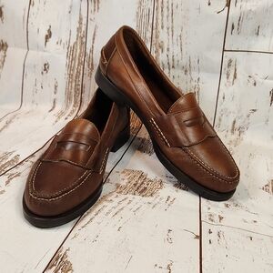 Nunn Bush Men's Loafers Size 11M Brown Leather Slip-On Dress Shoes